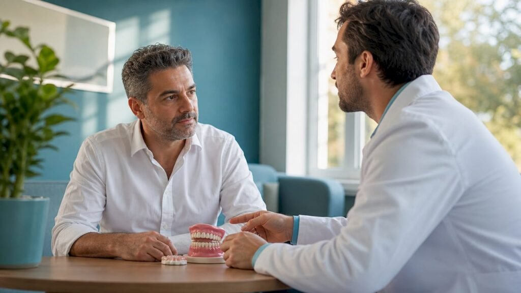Paziente diabetico che si rivolge al dentista per valutare l’inserimento di impianti dentali