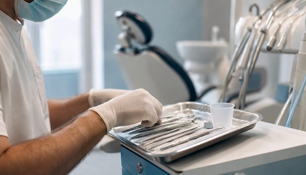 Strumenti odontoiatrici pronti per interventi d’emergenza